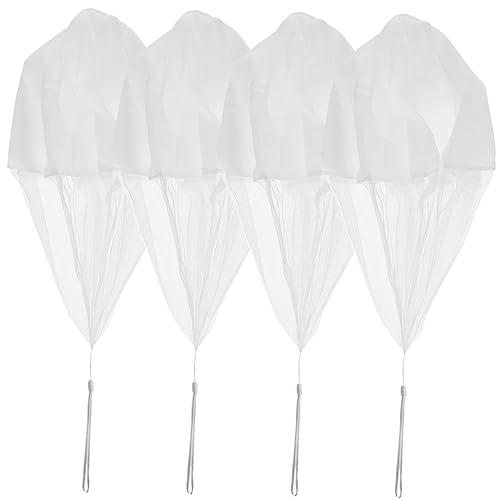VICASKY 4pc Jungen Und Mädchen Handwurf-fallschirmspielzeug Weißes Seil Jungen Und Mädchen Spielen Fallschirmspielzeug Für Flugspaß Im Freien von VICASKY