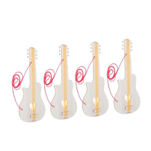 VICASKY 4 Stück Holzausschnitte Zum Basteln Kinderdekoration Bausatz Gitarre Leere Gitarre Stirnbänder Für Kleine Gitarre Gitarre Zubehör Gitarre Mini-Gitarre -kit Hölzern VICASKY 4 Stück Holzausschnitte Zum Basteln Kinderdekoration Bausatz Gitarre Leere Gitarre Stirnbänder Für Kleine Gitarre Gitarre Zubehör Gitarre Mini-Gitarre -kit Hölzern von VICASKY