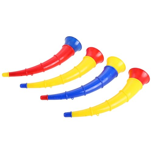 VICASKY 4 Stück Hornspielzeug Kindergarten Musikinstrument Partykrachmacher Kindergarten musikalisches Party- Trompetenmusik Reparaturset für Trompeten Plastik von VICASKY