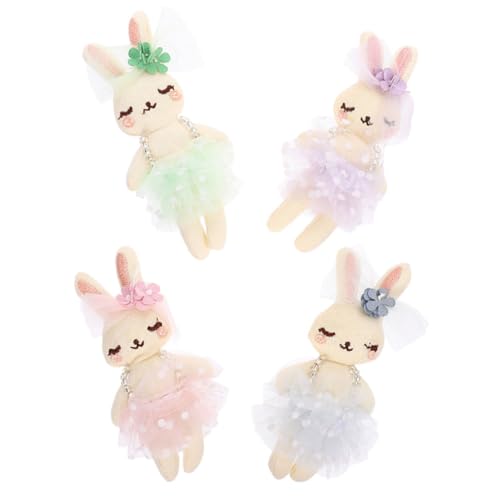 VICASKY 4 Stück Kaninchenpuppe Kaninchenplüschspielzeug Hase Plüsch Mini-plüschhasen Kleiner Stoffhase Bastelt Stirnband-Kaninchen-Ornament Zubehör Für Kopfbedeckungen Pp Baumwolle VICASKY 4 Stück Kaninchenpuppe Kaninchenplüschspielzeug Hase Plüsch Mini-plüschhasen Kleiner Stoffhase Bastelt Stirnband-Kaninchen-Ornament Zubehör Für Kopfbedeckungen Pp Baumwolle von VICASKY