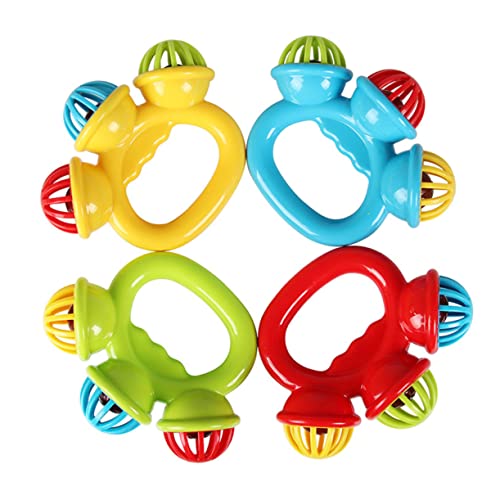 VICASKY 4 Stück Kinderklingel kinderinstrumente musikinstrumente Toy -Musikinstrument Tamburin Musikinstrument Kinderhandglocken Musikinstrument für von VICASKY
