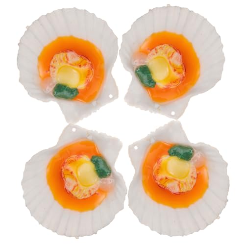 VICASKY 4 Stück Künstliches Meeresfrüchte Modell Realistisches Muscheln für Fotografie Display Requisiten Rollenspiel Sicheres Material DIY Dekorationen VICASKY 4 Stück Künstliches Meeresfrüchte Modell Realistisches Muscheln für Fotografie Display Requisiten Rollenspiel Sicheres Material DIY Dekorationen von VICASKY