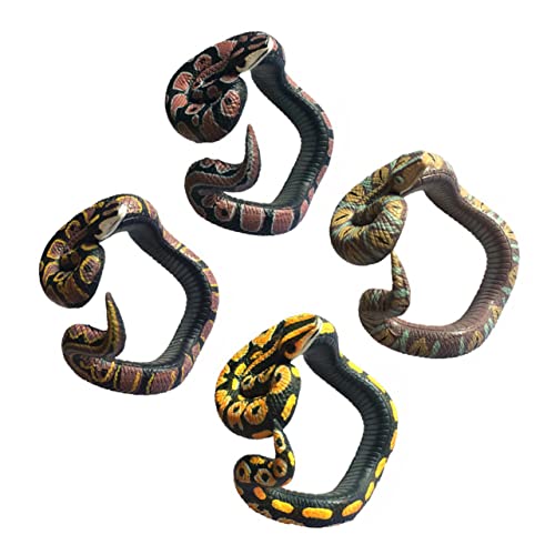 VICASKY 4 Stück Künstliches Schlangenspielzeug Halloween-Schlange Echt Aussehende Schlangen Schildkrötenspielzeug Kupferwürfel Streich Schlangenspielzeug Kind Insekt Dekorationen von VICASKY
