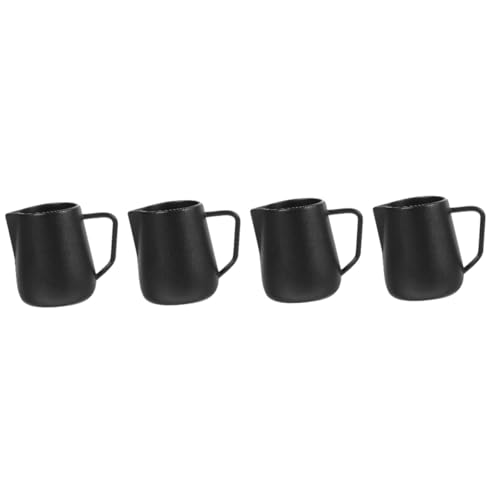 VICASKY 4 Stück Latte- -kaffeekanne Espressotassen Kaffeebecher Miniatur-milchschaumkännchen Mini-Latte-Tasse Mini-milchkrug Miniatur-schaumkrug Puppenhaus Funkelnde Tasse Eisen von VICASKY
