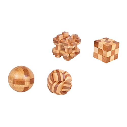 VICASKY 4 Stück Luban Lock Puzzles Für Kleinkinder Intellektuelles Entsperrspiel Kongming Lock Puzzle Interlock Spiel Lernspielzeug Kleinkindspielzeug Kinderspielzeug von VICASKY