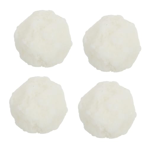 VICASKY 4stücke Mini Schneeball Figuren Deko Für Winterlandschaften DIY Miniaturen Für Kreative Schneeszene Kleine Arctic Ornamente Aus Hochwertigem Resin von VICASKY