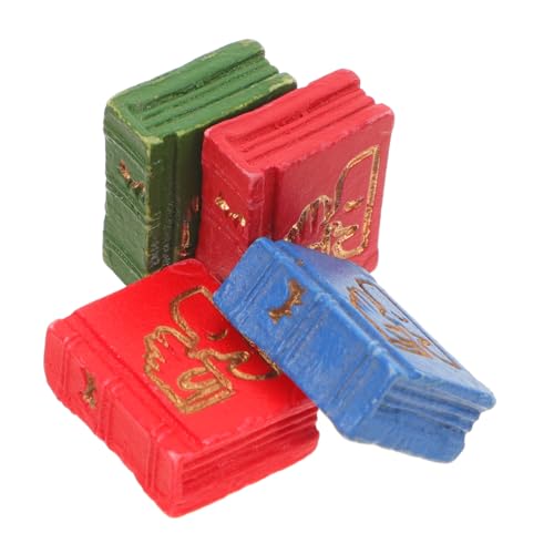 VICASKY 4 Stück Mini -Buch Ornamente Mini-Bücher kleines Puppenhaus kleine Stoffbücher Regal Puppenhaus Dekoration Puppenhaus Mini Bücherregal Miniatur-Puppenhausbücher Miniaturdinger Harz VICASKY 4 Stück Mini -Buch Ornamente Mini-Bücher kleines Puppenhaus kleine Stoffbücher Regal Puppenhaus Dekoration Puppenhaus Mini Bücherregal Miniatur-Puppenhausbücher Miniaturdinger Harz von VICASKY