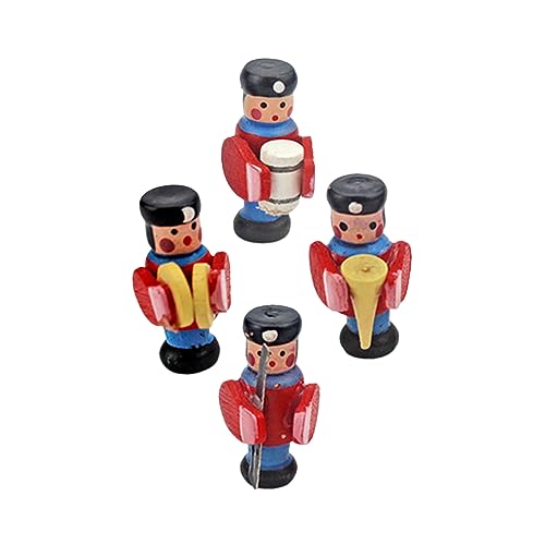 VICASKY 4 Stück Mini-Drum-Figuren Miniatur-Layout-schmuck Aus Holz Mini-Schlagzeuger-Modell Mini-hausschmuck Holzdekoration Mini-holzhandwerk Mini-musikpuppe Rot Hölzern VICASKY 4 Stück Mini-Drum-Figuren Miniatur-Layout-schmuck Aus Holz Mini-Schlagzeuger-Modell Mini-hausschmuck Holzdekoration Mini-holzhandwerk Mini-musikpuppe Rot Hölzern von VICASKY