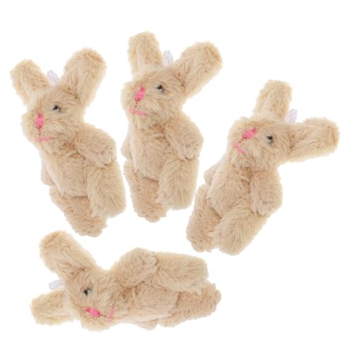 VICASKY 4 Stück Mini Kuscheltier Kaninchen Teiliges Puppenhaus Deko Zubehör Plüsch Hase für Dekoration Süße Stofftiere für Sammler für Puppenhaus und Feengarten VICASKY 4 Stück Mini Kuscheltier Kaninchen Teiliges Puppenhaus Deko Zubehör Plüsch Hase für Dekoration Süße Stofftiere für Sammler für Puppenhaus und Feengarten von VICASKY