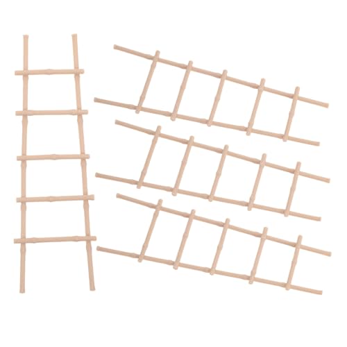 VICASKY 4 Stück Mini Leiter Modell Dekor Puppenhaus Zubehör DIY Landschaftsleiter Miniatur Puppenhaus Treppe Mini Möbel Für Möbel Hellbrauner Kunststoff VICASKY 4 Stück Mini Leiter Modell Dekor Puppenhaus Zubehör DIY Landschaftsleiter Miniatur Puppenhaus Treppe Mini Möbel Für Möbel Hellbrauner Kunststoff von VICASKY