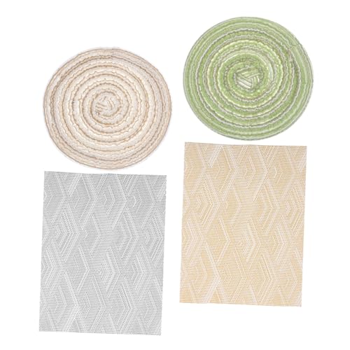 VICASKY 4 Stück Mini-Teppich Puppenhausspielzeug Puppenhaus-Bodenplatte Puppenhausdecke Miniatur teppiche kinderteppich small Rug Mikrolandschaftsmodelle Mini-Hausbedarf Stoff VICASKY 4 Stück Mini-Teppich Puppenhausspielzeug Puppenhaus-Bodenplatte Puppenhausdecke Miniatur teppiche kinderteppich small Rug Mikrolandschaftsmodelle Mini-Hausbedarf Stoff von VICASKY