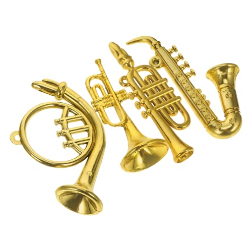 VICASKY Miniatur-instrumentenmodell-Sammlung 4-teiliges Mini-Saxophon Für Puppenhaus- Jungen Und Mädchen Und Sammler von VICASKY