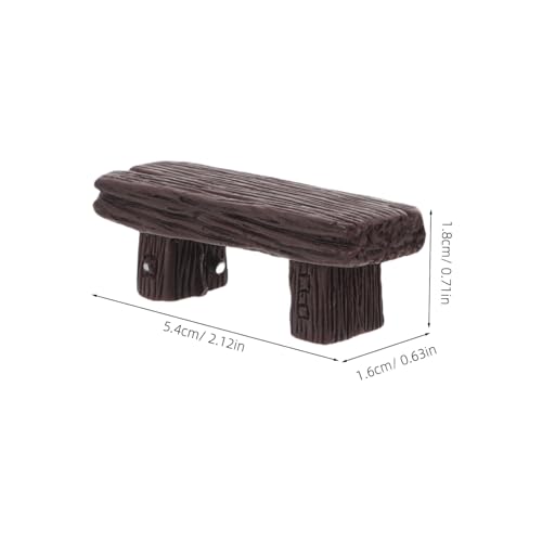 VICASKY 4 Stück Miniatur Retro Resin Doppelsitzbank Kleine Gartenhocker für Mikrolandschaften Puppenhaus Deko Vielseitige Mini Ornamente von VICASKY