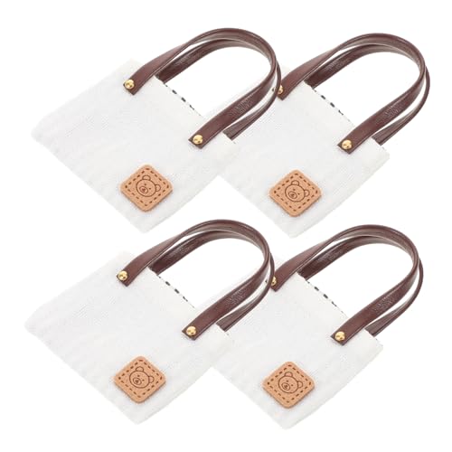 VICASKY 4 Stück Miniatur-puppenhandtaschen: Einkaufstaschen-Ornamente Im Maßstab 1:12 – Mini-Schultertaschen Für Puppen – Puppenhaus- -zubehör von VICASKY