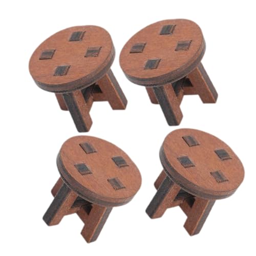 VICASKY 4stücke Miniatur Holzstuhl Für Puppenhaus Realistische Möbelaccessoires Zur Dekoration Kreativität Für Für Geburtstage Und Feiertage VICASKY 4stücke Miniatur Holzstuhl Für Puppenhaus Realistische Möbelaccessoires Zur Dekoration Kreativität Für Für Geburtstage Und Feiertage von VICASKY