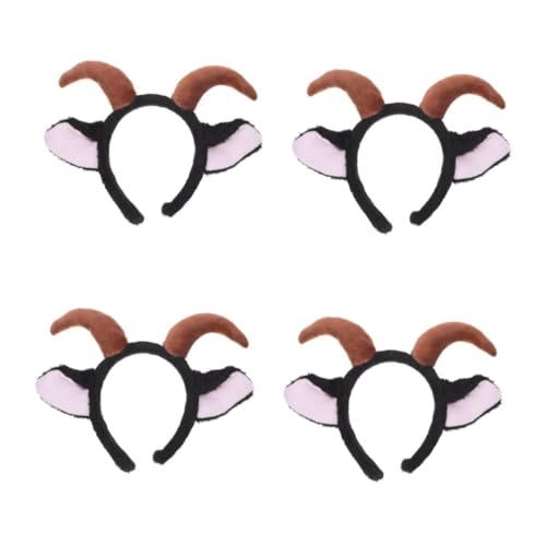VICASKY 4 Stück Plüsch Schafhörner Stirnband Elastisch Kuscheliges Tierhaarreif Lamm Ohr Haarreif Für Erwachsene Kostüm Party Halloween Weihnachten VICASKY 4 Stück Plüsch Schafhörner Stirnband Elastisch Kuscheliges Tierhaarreif Lamm Ohr Haarreif Für Erwachsene Kostüm Party Halloween Weihnachten von VICASKY