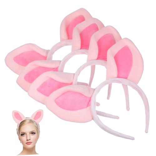 VICASKY 4 Stück Plüsch Schweineohren Haarreif Rosa Kuschelig Weich Elastisch Verstellbar Für Halloween Karneval Kostüm Erwachsene Zoo Tierkostüm VICASKY 4 Stück Plüsch Schweineohren Haarreif Rosa Kuschelig Weich Elastisch Verstellbar Für Halloween Karneval Kostüm Erwachsene Zoo Tierkostüm von VICASKY