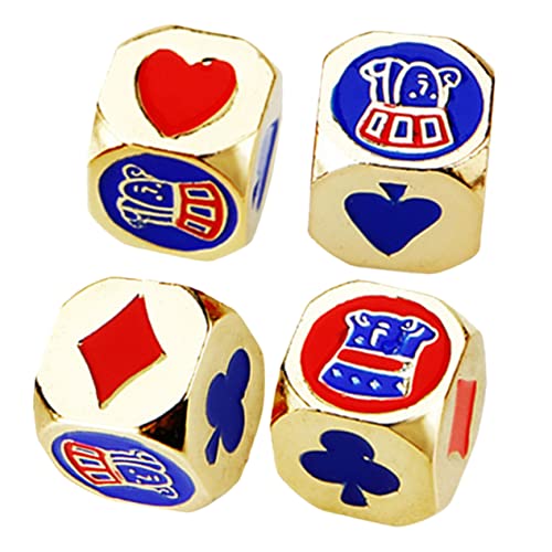 VICASKY 4pcs Metall Würfel Große Würfel Für Spiele Hof Würfel Decor Würfel Prop Zarte Würfel Prop Für Party von VICASKY