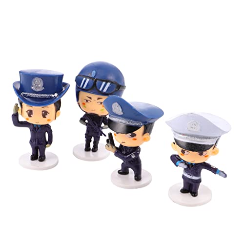 VICASKY 4 Stück Polizeifigur Tortendeko Cartoon Figuren für Kindergeburtstag Lebendige Farben Dekoration für Kuchen und Zuhause für Partys und Cosplay VICASKY 4 Stück Polizeifigur Tortendeko Cartoon Figuren für Kindergeburtstag Lebendige Farben Dekoration für Kuchen und Zuhause für Partys und Cosplay von VICASKY