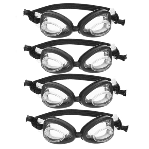 VICASKY 4 Stück Puppe Mini-Schwimmbrille Schwimmbad Mini-Brille zum Anziehen der Puppe Brille für Puppe Puppenbrille winzige Brille Puppenkostüm-Brille Plastik Black VICASKY 4 Stück Puppe Mini-Schwimmbrille Schwimmbad Mini-Brille zum Anziehen der Puppe Brille für Puppe Puppenbrille winzige Brille Puppenkostüm-Brille Plastik Black von VICASKY