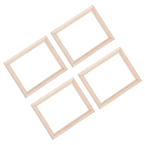 VICASKY Miniaturbild – 4 Stück Mini-fotorahmen Zum Basteln Für Puppenhäuser Realistische Mini-hausdekorationen von VICASKY