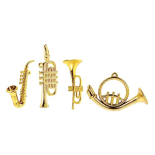 VICASKY 4 Stück Puppenhaus-Modell für kinderspielzeug Miniaturinstrumente für spielsachen Saxophonmodell Puppenhausdekor Plastik Golden VICASKY 4 Stück Puppenhaus-Modell für kinderspielzeug Miniaturinstrumente für spielsachen Saxophonmodell Puppenhausdekor Plastik Golden von VICASKY