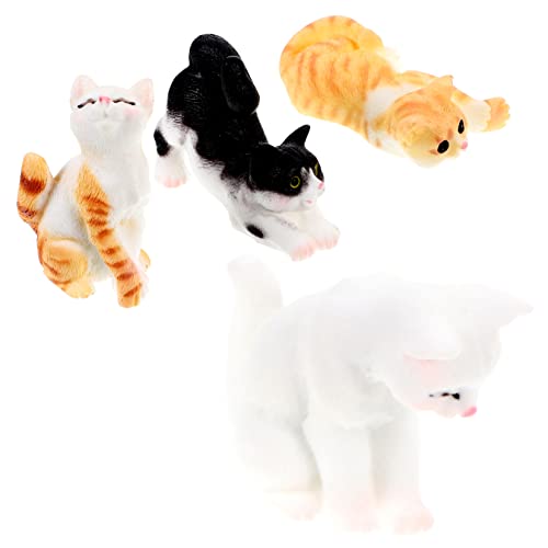VICASKY 4 Stück Puppenhaus Orange Katze Kätzchen Dekorationen Miniaturen Mini-Tiere-Modell Modell Einer Gartenkatze Miniatur-tiermodell Tiere Basteln Dekorative Katzenfigur Mini-Katze Harz VICASKY 4 Stück Puppenhaus Orange Katze Kätzchen Dekorationen Miniaturen Mini-Tiere-Modell Modell Einer Gartenkatze Miniatur-tiermodell Tiere Basteln Dekorative Katzenfigur Mini-Katze Harz von VICASKY