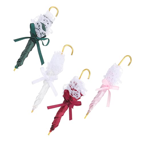 VICASKY 4stücke Teiliges Mini Regenschirm Für -szenen Bunte Miniatur-Requisiten Für Fotografie Und Spielzeug Hochwertige Modellaccessoires von VICASKY