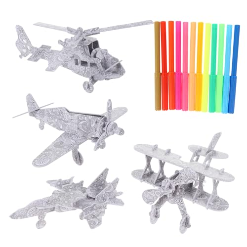 VICASKY 4 Stück -Puzzle- DIY Puzzle interaktives Boys Crafts Painting Crafts wohnungsdeko pädagogisches Rätselspielzeug Rätsel Graffiti-Rätsel Papier von VICASKY