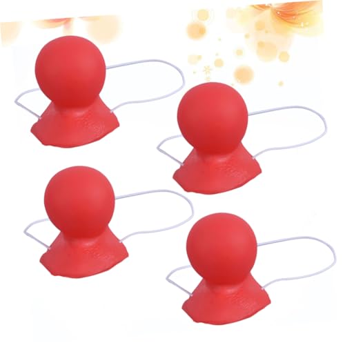 VICASKY 4 Stück Rote Clownnase aus Gummi mit Hupe Glatte Textur für Karneval Faschingsmasken Halloween Kostümparty und Lustige Schminkeffekte VICASKY 4 Stück Rote Clownnase aus Gummi mit Hupe Glatte Textur für Karneval Faschingsmasken Halloween Kostümparty und Lustige Schminkeffekte von VICASKY