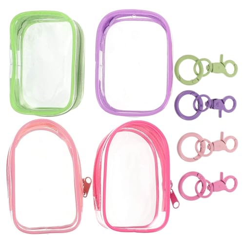 VICASKY Puppenaufbewahrung Und Tasche 4-teilige Schlüsselanhänger-displaytasche Mini-Figuren-Organizer Mit Reißverschluss von VICASKY