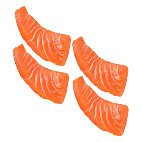 VICASKY 4 Stücke PVC Lebendige Lachs Scheiben Modelle Gefälschte Lachs Filets Für Decor Foto Requisiten Home Küche Schaufenster VICASKY 4 Stücke PVC Lebendige Lachs Scheiben Modelle Gefälschte Lachs Filets Für Decor Foto Requisiten Home Küche Schaufenster von VICASKY