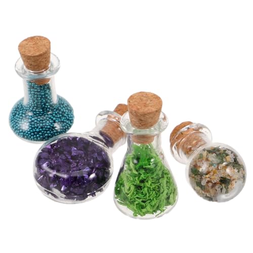 VICASKY 4 Stück Simulierte Trankflasche Miniaturhauszubehör Rollenspielzubehör Küchenspiel Vortäuschen Mini-simulationsspielzeug Für Die Küche Spielspielzeug Vorgeben Miniaturflaschen Erz von VICASKY
