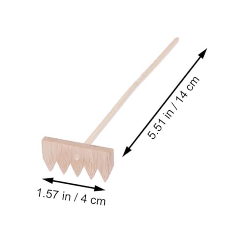 VICASKY 4 Stück Teiliges Bambus Mini Rechen Zen Garten Zubehör für Schreibtisch Feinfühliges Handwerkszeug zur Sandgestaltung und Entspannung für Trockenlandschaften und von VICASKY