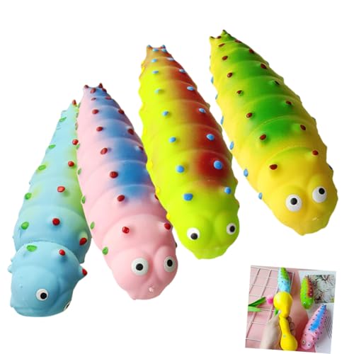 VICASKY 4 Stück Teiliges Bunte Raupen Quetschspielzeuge Weiches Langlebiges Antistress für Erwachsene zur Sensorischen Stressreduktion und Fidget Therapie Zufällige Farbe Zufällige Farbe VICASKY 4 Stück Teiliges Bunte Raupen Quetschspielzeuge Weiches Langlebiges Antistress für Erwachsene zur Sensorischen Stressreduktion und Fidget Therapie Zufällige Farbe Zufällige Farbe von VICASKY