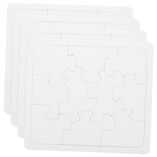 VICASKY 4 Stück Teiliges DIY Blanko Puzzle zum Bemalen Quadratische Puzzleteile aus Sicherem Material Kinderfreundlich mit Abgerundeten Kanten für Kreative Malprojekte und Personalisierte VICASKY 4 Stück Teiliges DIY Blanko Puzzle zum Bemalen Quadratische Puzzleteile aus Sicherem Material Kinderfreundlich mit Abgerundeten Kanten für Kreative Malprojekte und Personalisierte von VICASKY