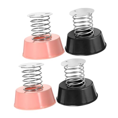VICASKY 4 Stück Teiliges Doll Spring Base Federbasis für Auto Armaturenbrett Robust Stabiles Design Sicherer Halt Einfache Montage Fahrrad Scooter Dekoration Rosa Schwarz von VICASKY