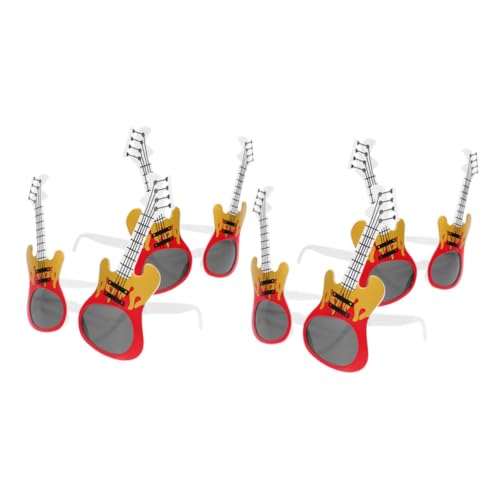 VICASKY 4 Stück Teiliges Gitarren Sonnenbrillen aus Leichtem Kunststoff Funky Festival Brille für Musik Events Rock Partys Strand und Karnevalsfeiern Originelle Dekoration und Party von VICASKY