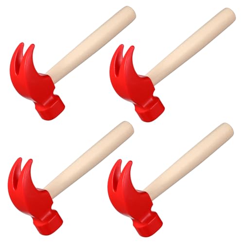 VICASKY 4 Stück Teiliges Holzspielzeug mit Hammer für Kleinkinder Pädagogische Imitationstools Feinmotorik und Hand Augen Koordination für Jungen und Mädchen von VICASKY