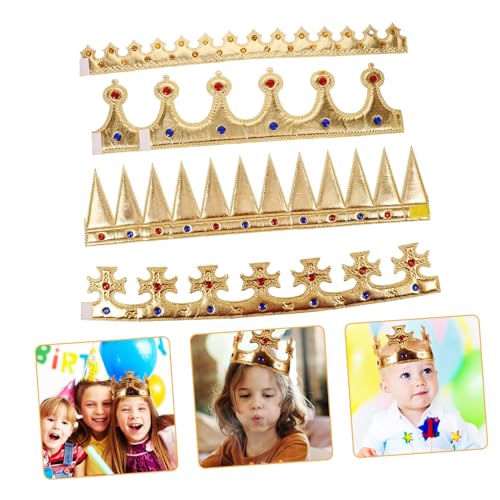 VICASKY 4 Stück Teiliges Königskronen Glitzer Geburtstagskrone Kostüm Krone Stirnband Stabil Komfortabel für Mädchen Party Zubehör Elegant und Leicht VICASKY 4 Stück Teiliges Königskronen Glitzer Geburtstagskrone Kostüm Krone Stirnband Stabil Komfortabel für Mädchen Party Zubehör Elegant und Leicht von VICASKY