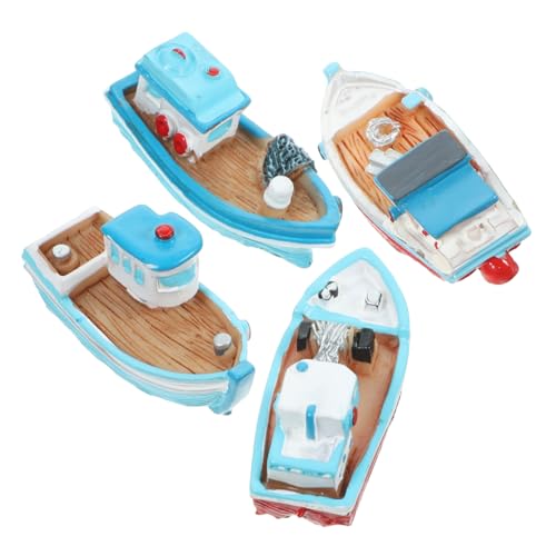 VICASKY 4 Stück Teiliges Mini Boot Modell Rustikale Boot Deko für Mikrolandschaften Puppenhaus und Stranddekoration aus Langlebigem Harz Gefertigt für Kreative DIY Projekte und VICASKY 4 Stück Teiliges Mini Boot Modell Rustikale Boot Deko für Mikrolandschaften Puppenhaus und Stranddekoration aus Langlebigem Harz Gefertigt für Kreative DIY Projekte und von VICASKY