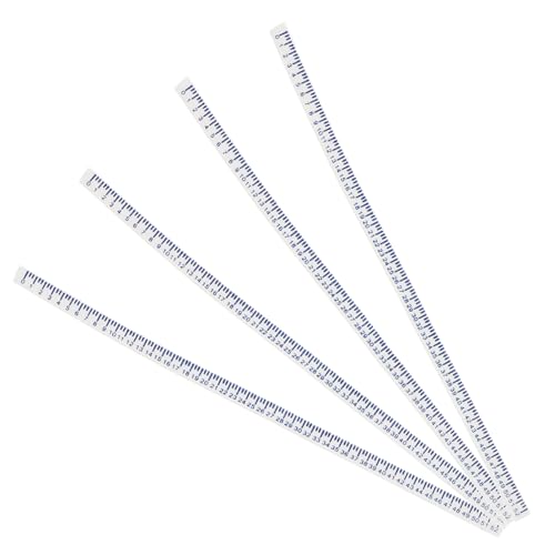 VICASKY 4 Stück Teiliges Mini Maßband mit Flexiblem Gebogenem Lineal Realistisches Puppenhaus Zubehör Präzise Nähhilfe Kleines Digitales Maßband für Modellbau und Körpermessung von VICASKY