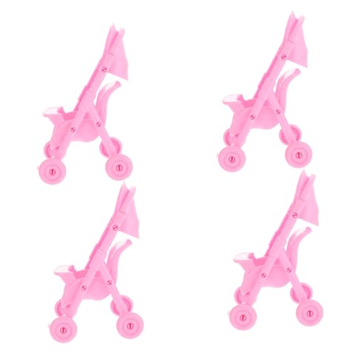 VICASKY 4 Stück Teiliges Mini Puppenwagen aus Kunststoff Realistische Buggy Spielzeuge für Rollenspiele Kindgerechtes Zubehör Kreativität und Fantasie Pinke Puppenwagen Modelle VICASKY 4 Stück Teiliges Mini Puppenwagen aus Kunststoff Realistische Buggy Spielzeuge für Rollenspiele Kindgerechtes Zubehör Kreativität und Fantasie Pinke Puppenwagen Modelle von VICASKY