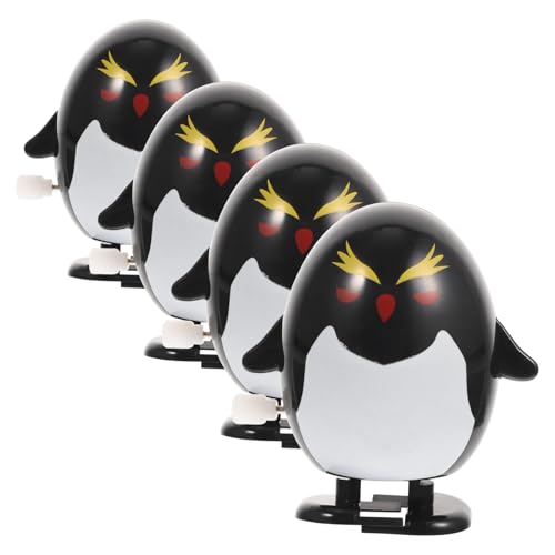 VICASKY 4 Stück Teiliges Mini Wind up Lustige Aufziehbare Pinguinfiguren Leichte und Langlebige Mechanische Tiere als Partyspaß und Geschenk für Ab Jahren von VICASKY