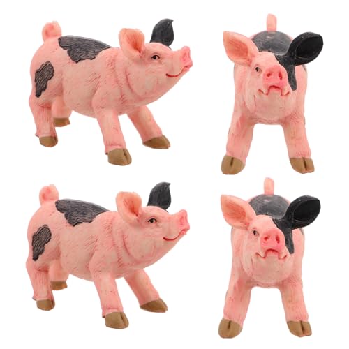 VICASKY 4 Stück Teiliges Miniatur Schweine aus Langlebigem Kunstharz Realistische Kleine Tierfiguren für Puppenhaus Wohn Bürodekoration Detailreiche Mini Schwein Ornamente VICASKY 4 Stück Teiliges Miniatur Schweine aus Langlebigem Kunstharz Realistische Kleine Tierfiguren für Puppenhaus Wohn Bürodekoration Detailreiche Mini Schwein Ornamente von VICASKY