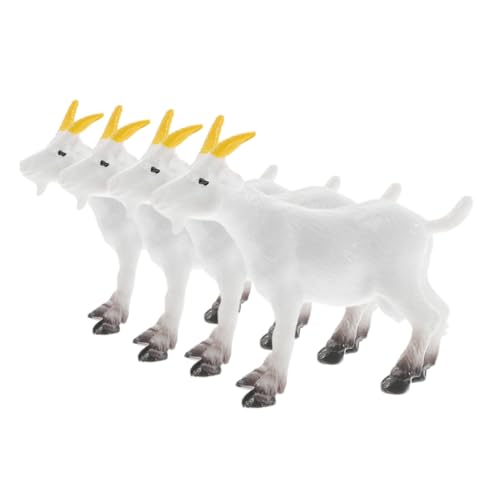 VICASKY 4 Stück Teiliges PVC Mini Ziegen und Schafmodell Detailgetreue Farmtier Figuren Langlebige Miniatur Ziegen Deko für Garten Schreibtisch und DIY VICASKY 4 Stück Teiliges PVC Mini Ziegen und Schafmodell Detailgetreue Farmtier Figuren Langlebige Miniatur Ziegen Deko für Garten Schreibtisch und DIY von VICASKY