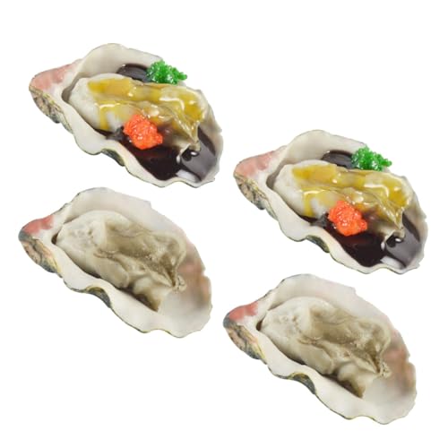 VICASKY 4 Stück Teiliges Simulierte Muschelmuster Realistisches für Meeresfrüchte Deko und Fotorequisiten für Partydekoration VICASKY 4 Stück Teiliges Simulierte Muschelmuster Realistisches für Meeresfrüchte Deko und Fotorequisiten für Partydekoration von VICASKY