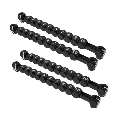 VICASKY 4 Stück Tischfußball Tischfußball Anzeigetafel Tisch Scorekeeper Punktezähler Tisch Scorezähler Punktemarker Schwarzer Kunststoff von VICASKY