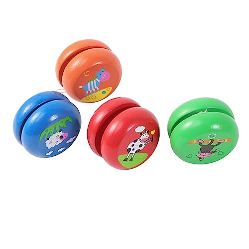 VICASKY 4 Stück Sportspielzeug Yoyo-Ball-Spielzeug Lernspielzeug Für Die Frühe Bildung -Ball -bälle Pädagogisches Holzspielzeug Kind Spielzeugball Hölzern Puzzle von VICASKY