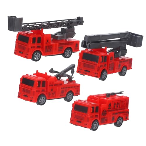 VICASKY 4 Stück Zurückziehbares Feuerwehrauto-Modell Fahrzeug Monster Truck Feuerwehrauto Feuerwehrauto Modell Nachahmung eines Feuerwehrauto-Spielzeugs -Cartoon-Feuerwehrauto VICASKY 4 Stück Zurückziehbares Feuerwehrauto-Modell Fahrzeug Monster Truck Feuerwehrauto Feuerwehrauto Modell Nachahmung eines Feuerwehrauto-Spielzeugs -Cartoon-Feuerwehrauto von VICASKY